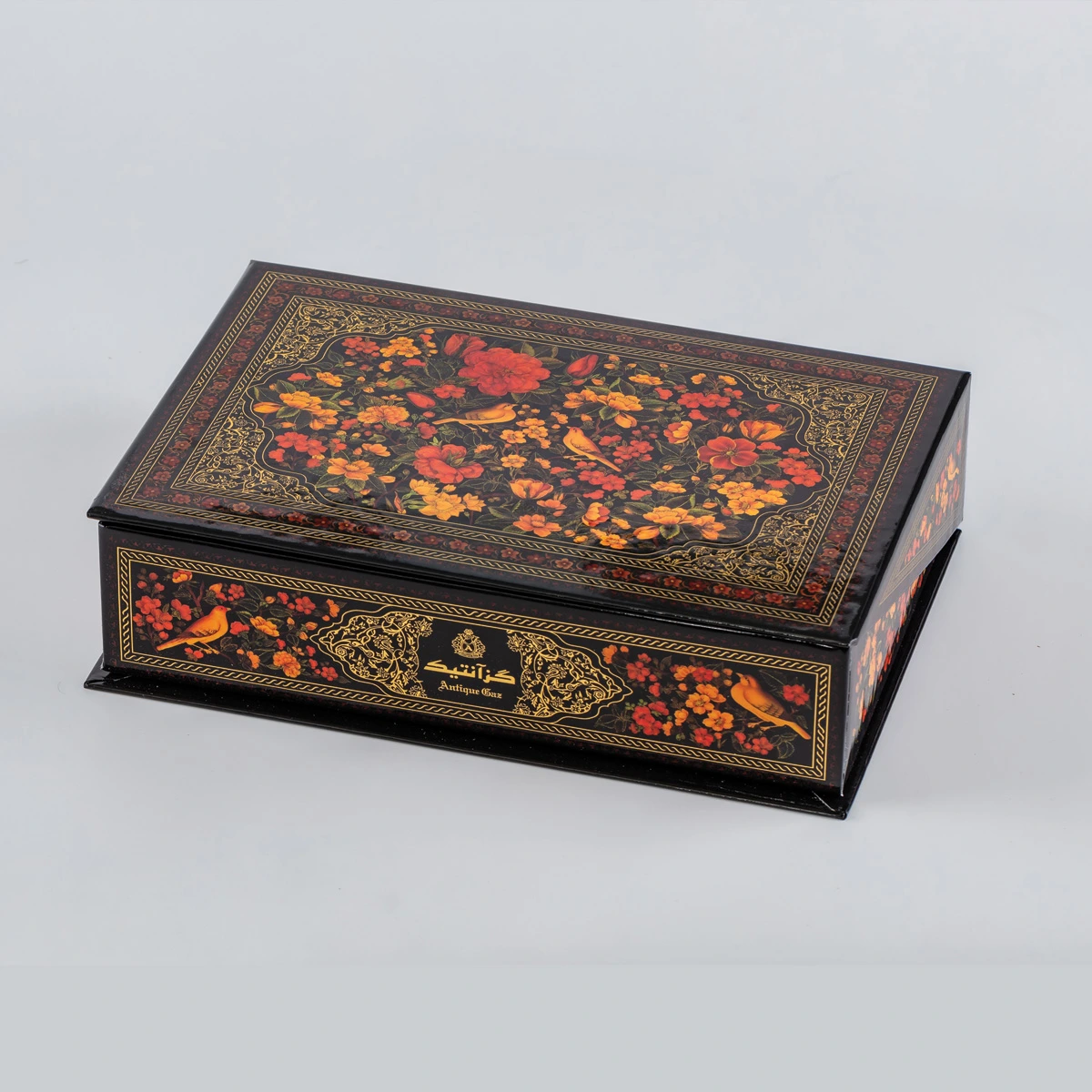 جعبه کادویی هاردباکس گل و مرغ آنتیک