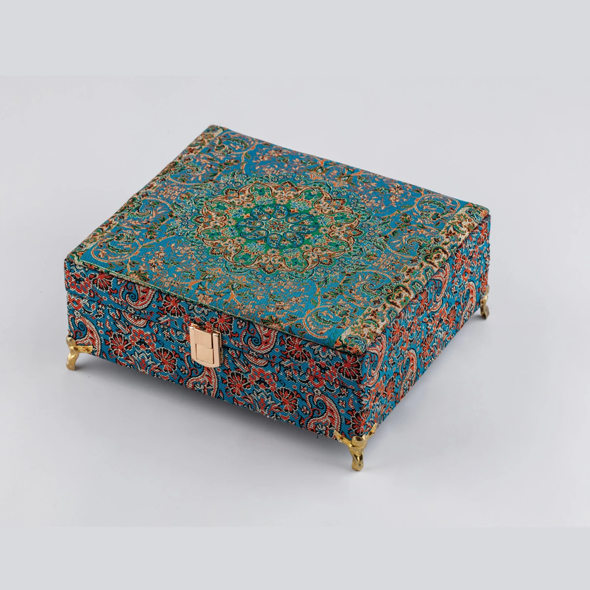 جعبه کادویی ترمه پایه دار آنتیک (سایز کوچک)