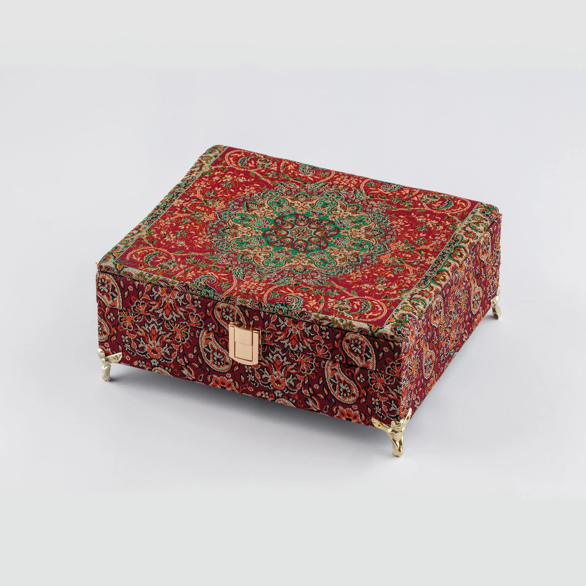 جعبه کادویی ترمه پایه دار آنتیک (سایز کوچک)