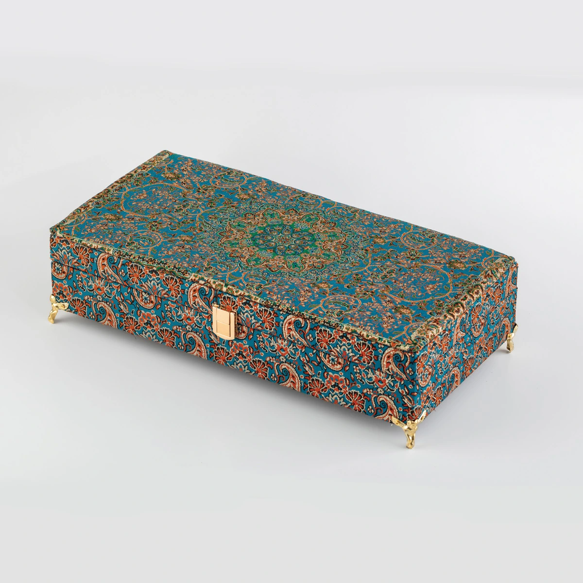 جعبه کادویی ترمه پایه دار مستطیل آنتیک